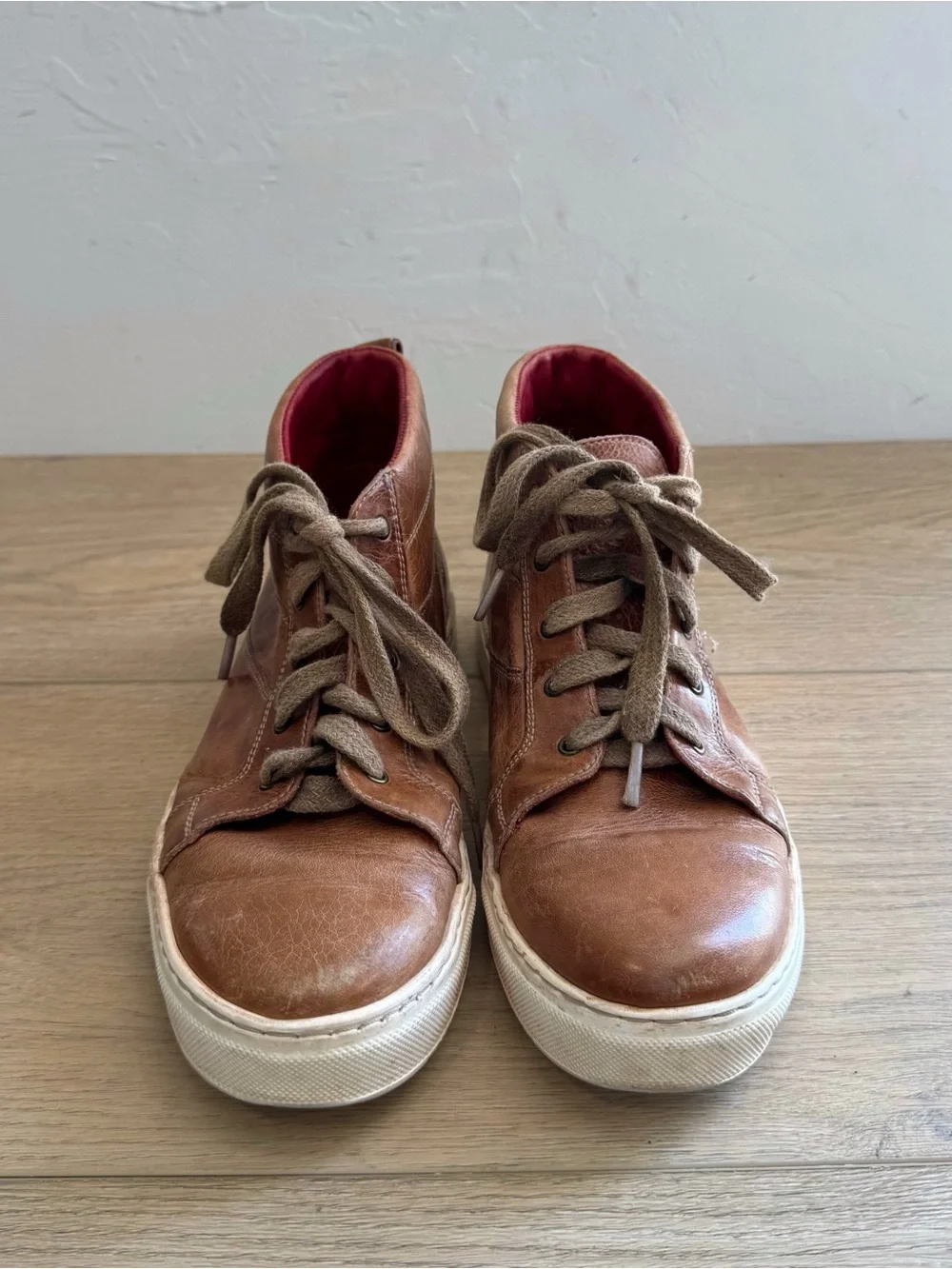 Bed Stu Rossella Brown Leather High Top Sneakers Women's Size 9